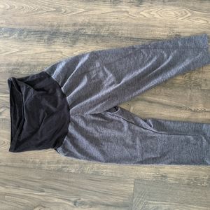 Grey athletic maternity leggings